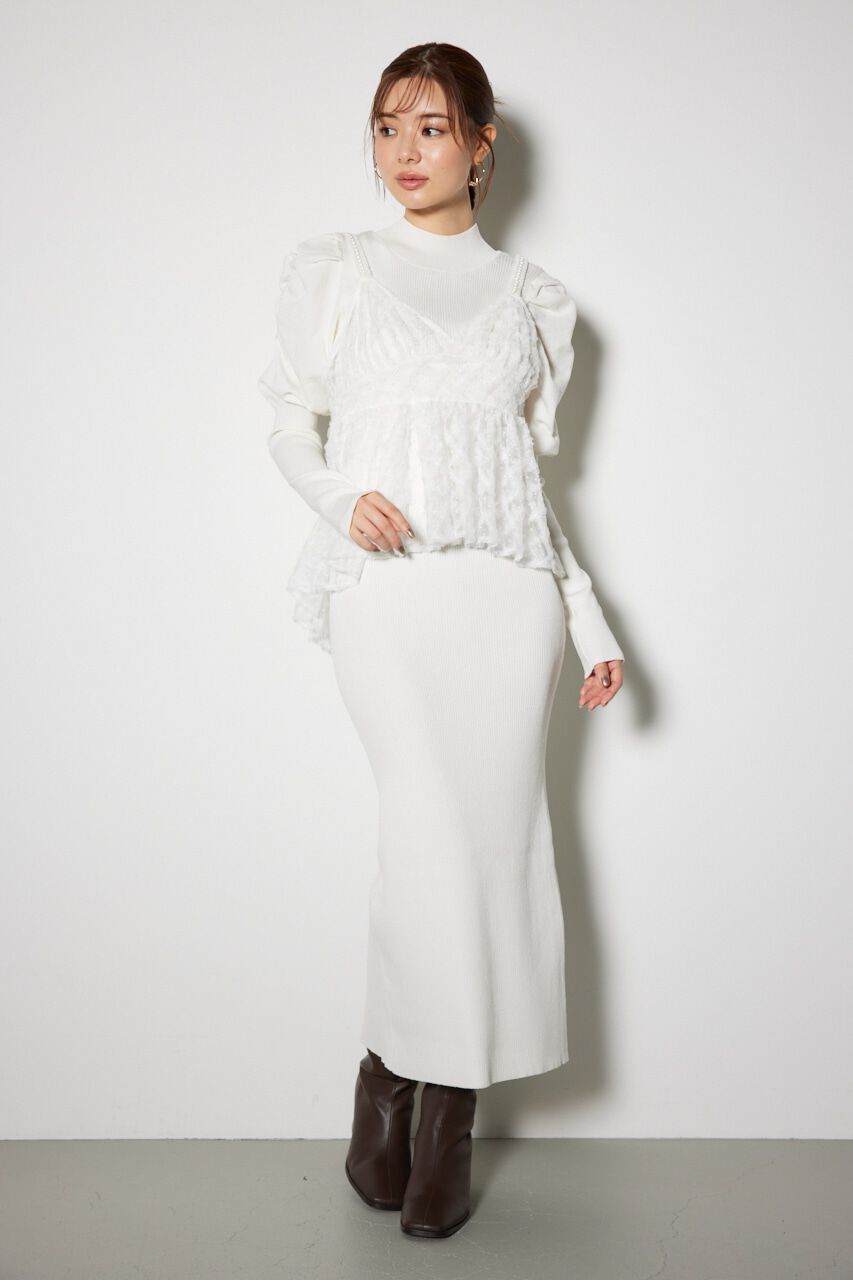 rienda「ビスチェセットニットワンピース」|ワンピース|