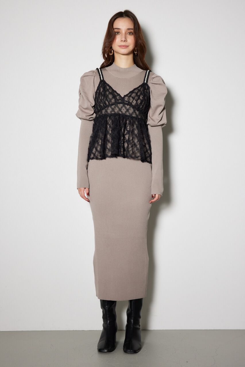 rienda「ビスチェセットニットワンピース」|ワンピース|