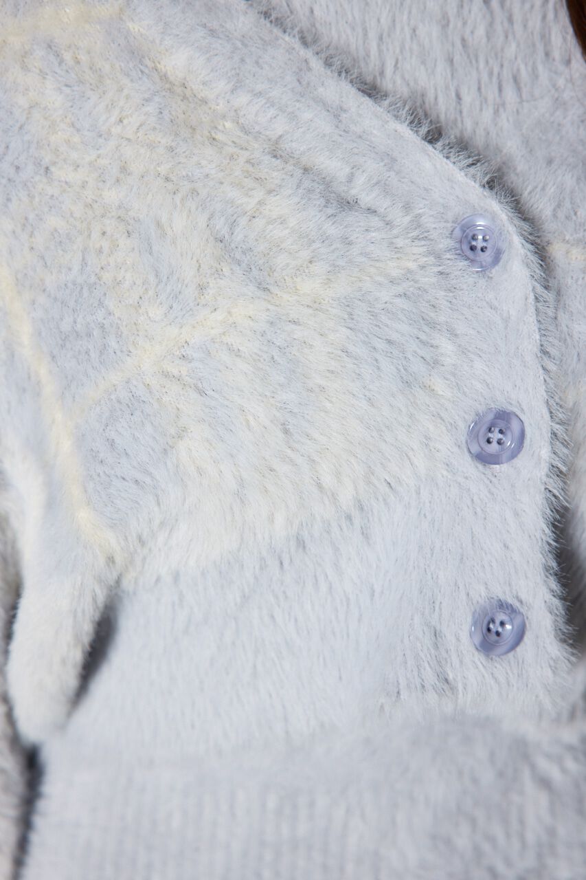 rienda「チェックジャガードカーディガンSETオフタートルニットミニワンピース」|ワンピース|