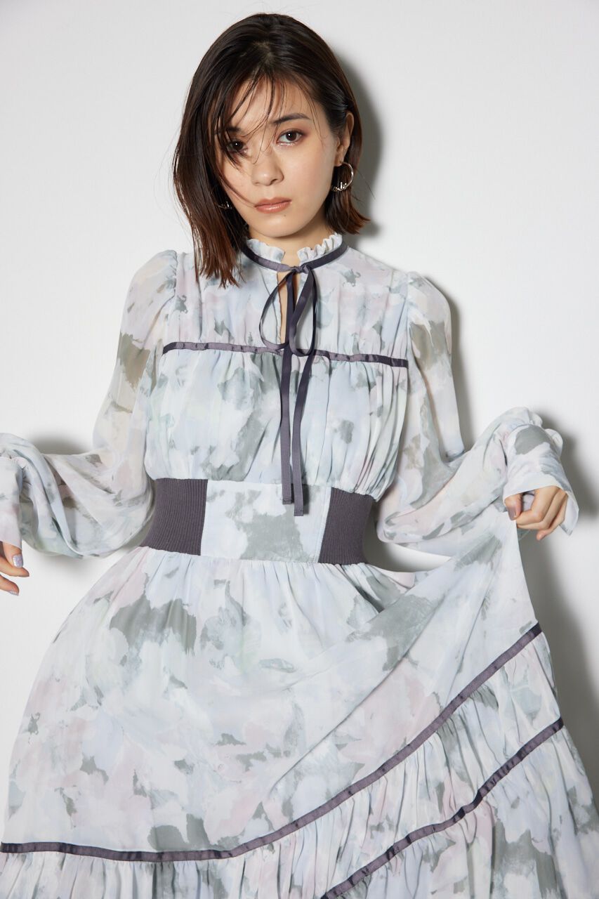 rienda「ニットコンビライクフレアワンピース」|ワンピース|