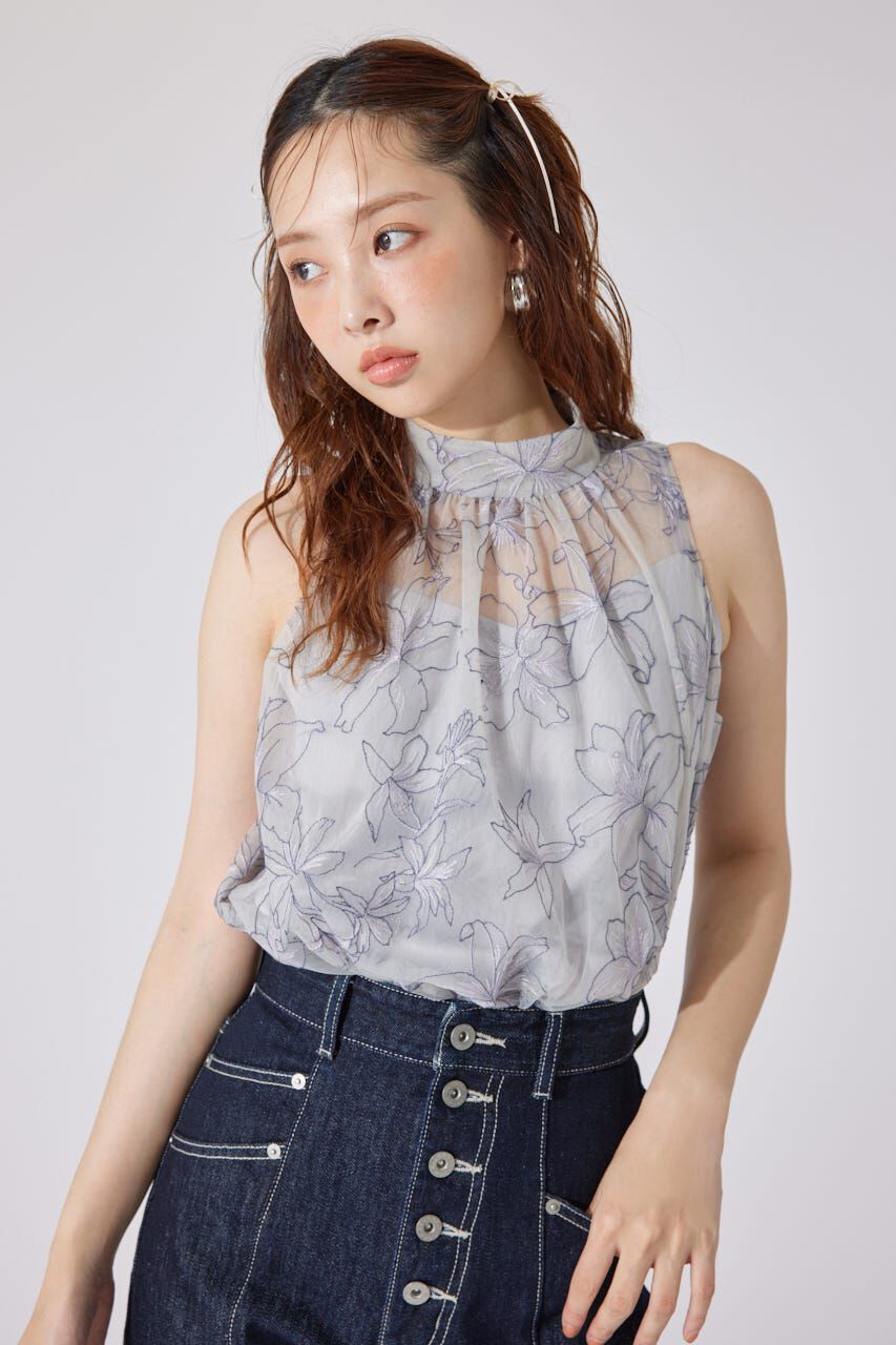 rienda「エンブロイダリーチュールブラウス」|シャツ・ブラウス|