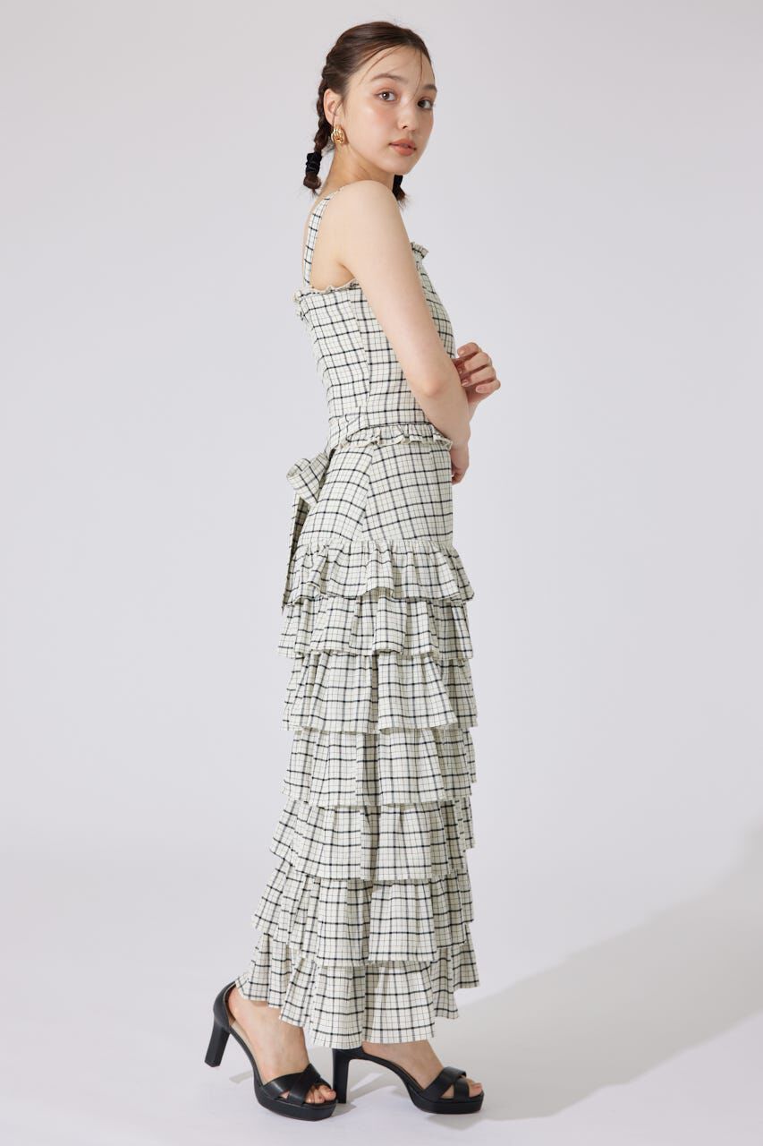 rienda「ジャストウエストティアードマキシスカート」|スカート|