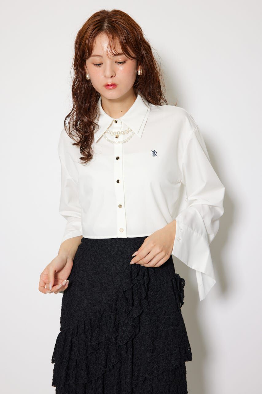 rienda「パールチェーンシャツ」|シャツ・ブラウス|