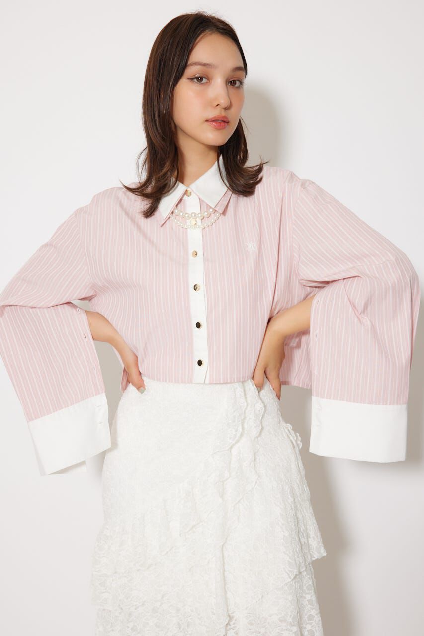 rienda「パールチェーンシャツ」|シャツ・ブラウス|
