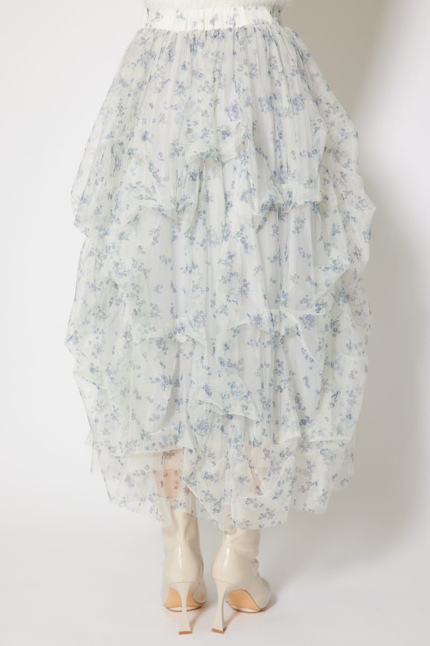 rienda「ランダムタックチュールスカート」|スカート|