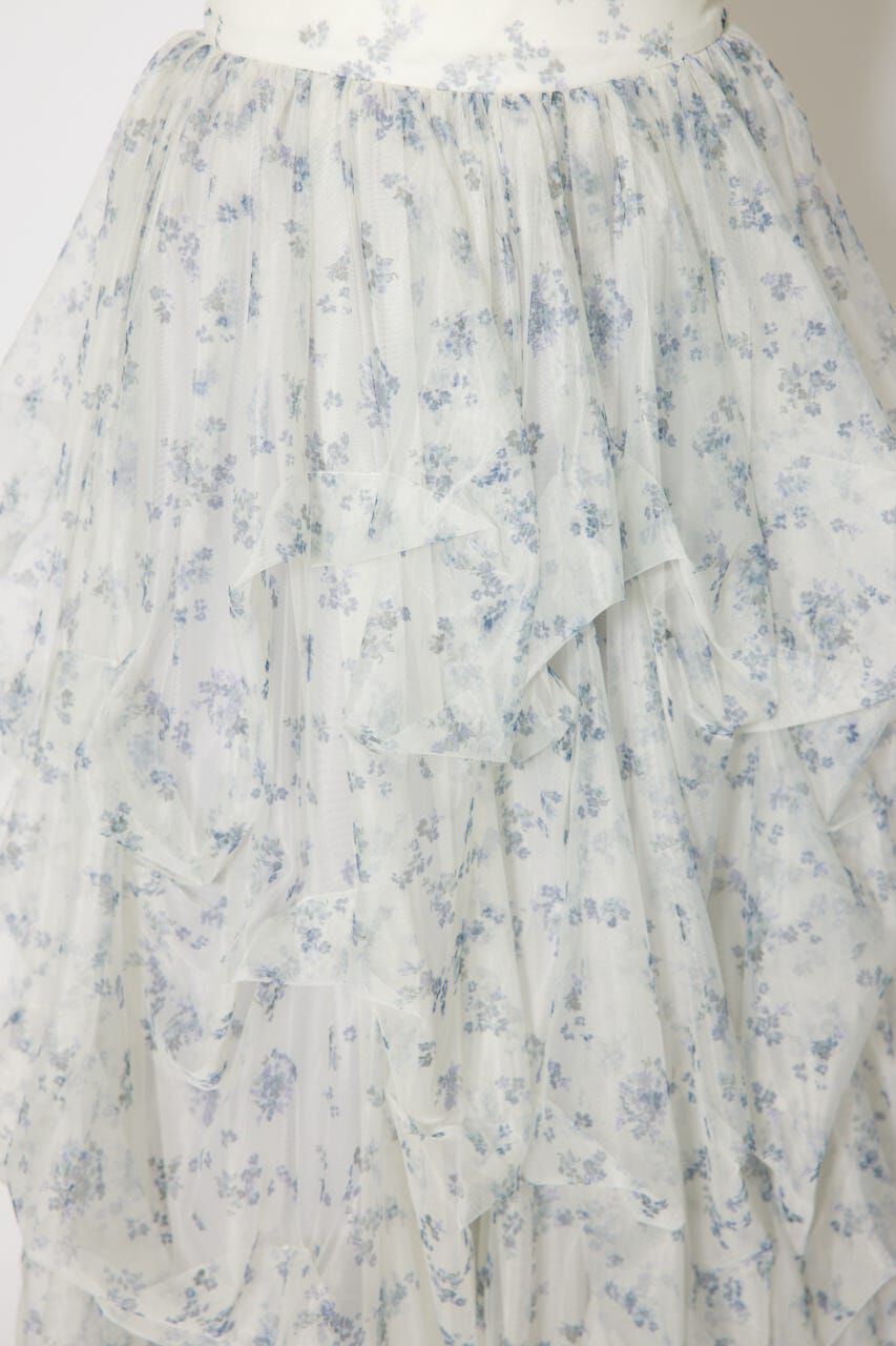 rienda「ランダムタックチュールスカート」|スカート|