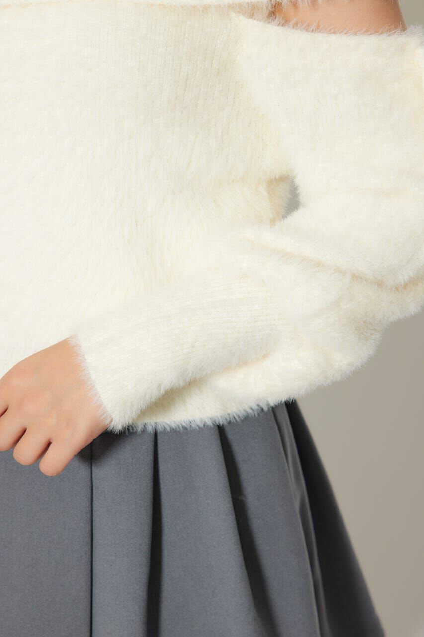 rienda「オフショルシャギーレディーニットトップス」|ニット・セーター|