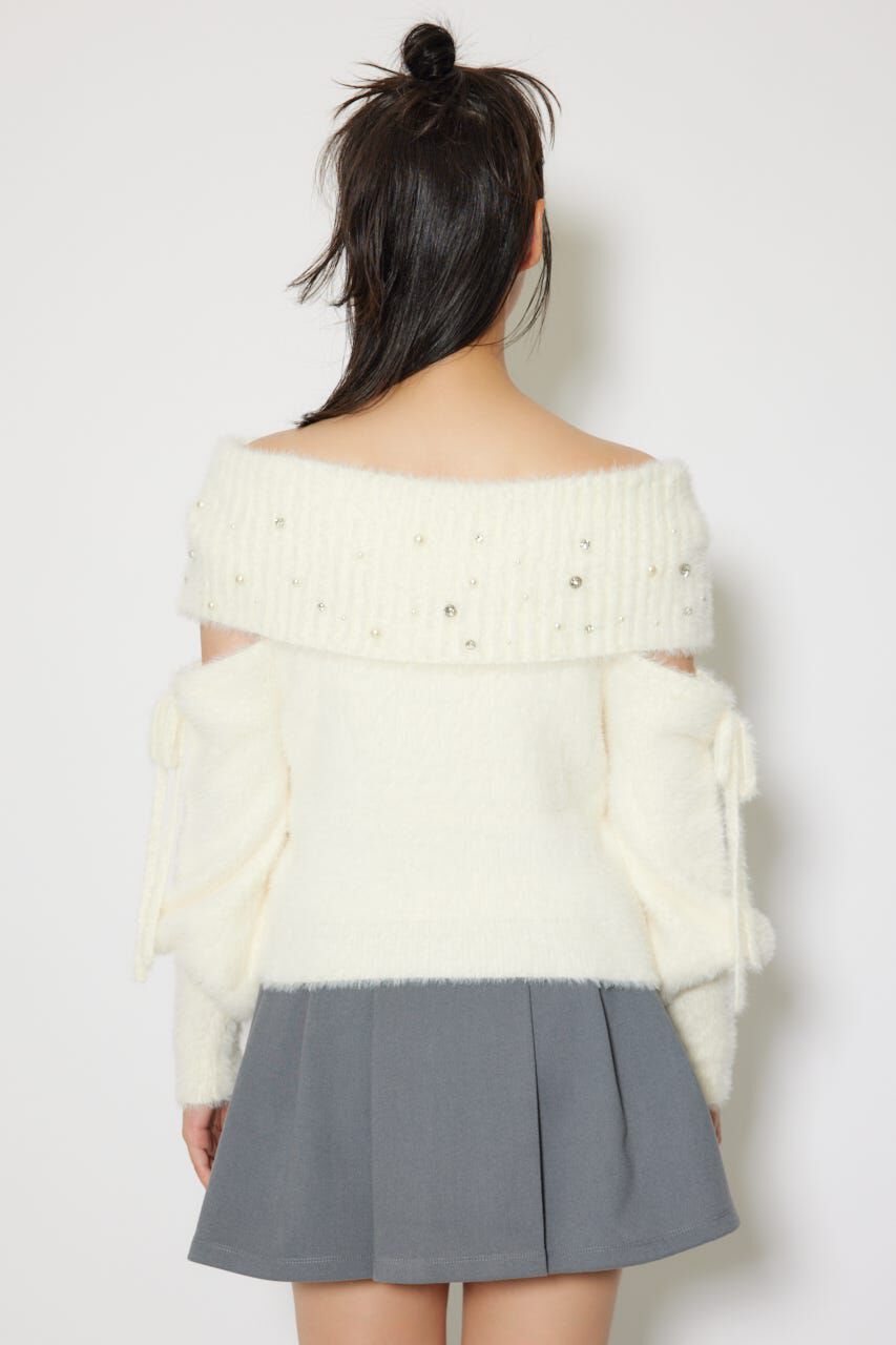 rienda「オフショルシャギーレディーニットトップス」|ニット・セーター|