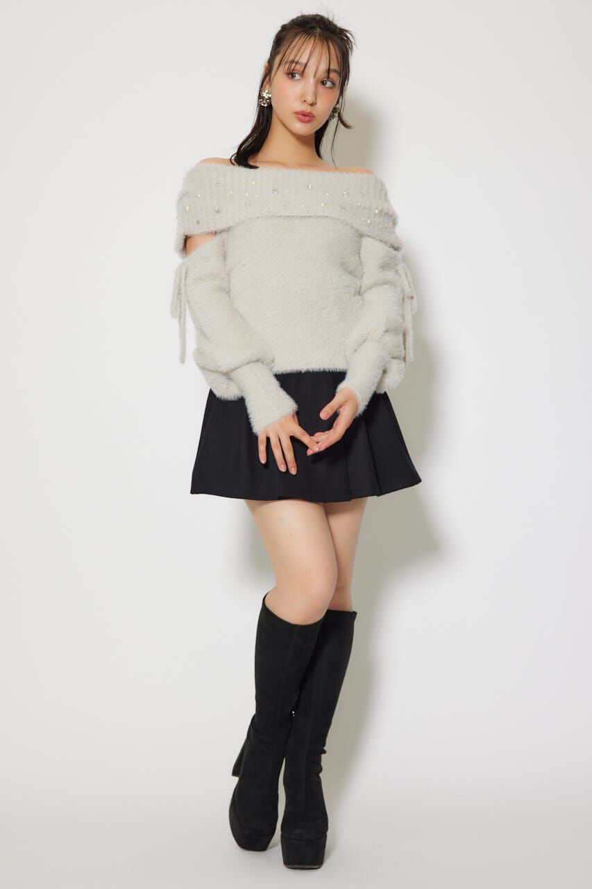 rienda「オフショルシャギーレディーニットトップス」|ニット・セーター|