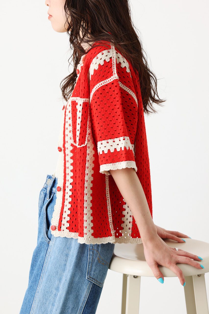 RODEO CROWNS「クロシェカーディガン」|カーディガン|