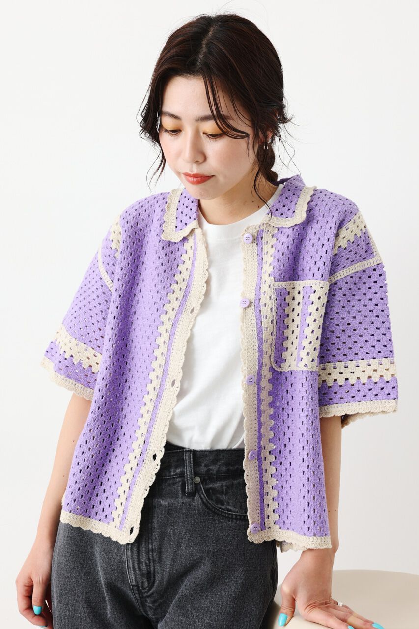 RODEO CROWNS「クロシェカーディガン」|カーディガン|