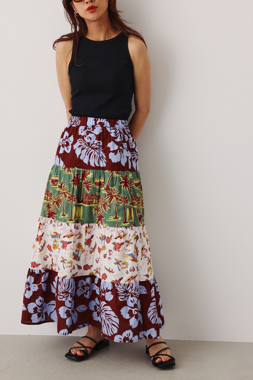 RODEO CROWNS「パターンアロハティアードスカート」|スカート|