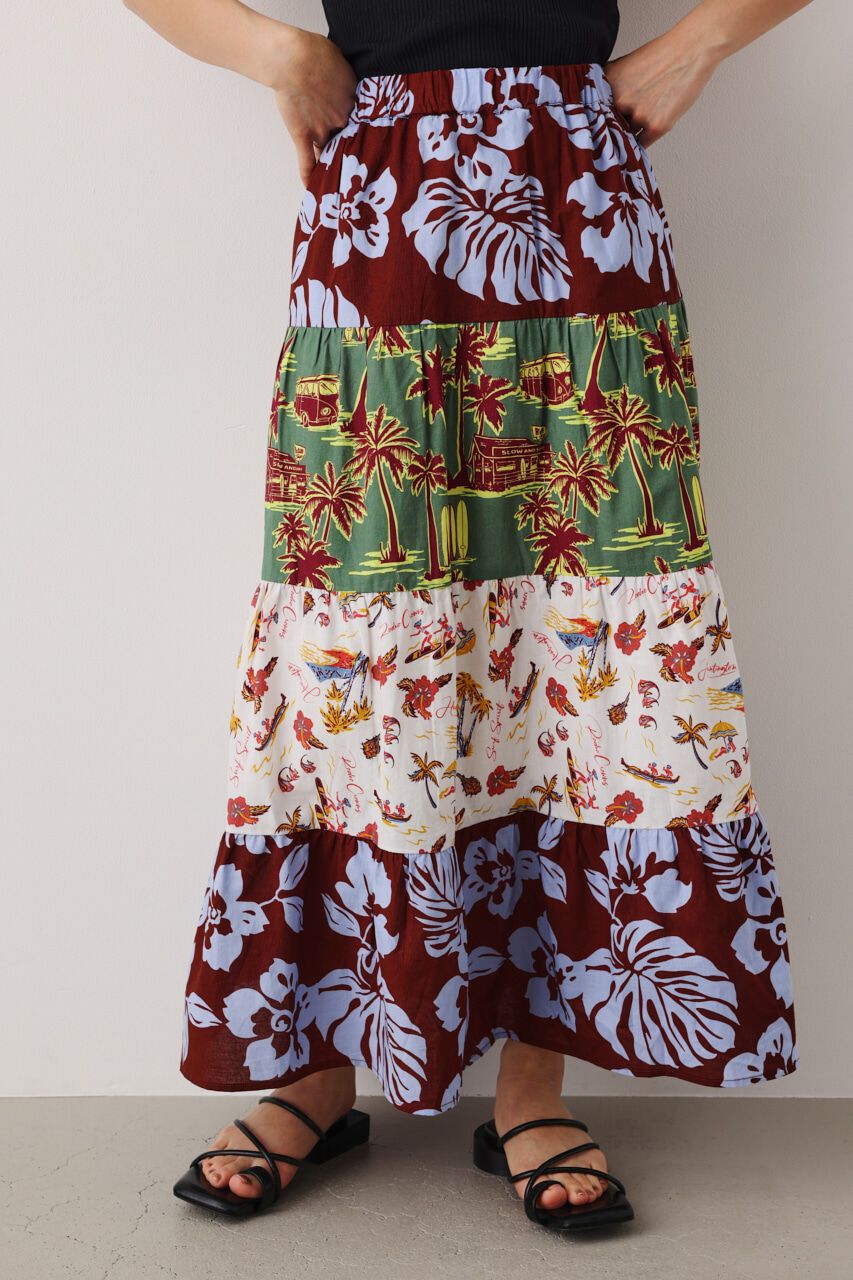 RODEO CROWNS「パターンアロハティアードスカート」|スカート|