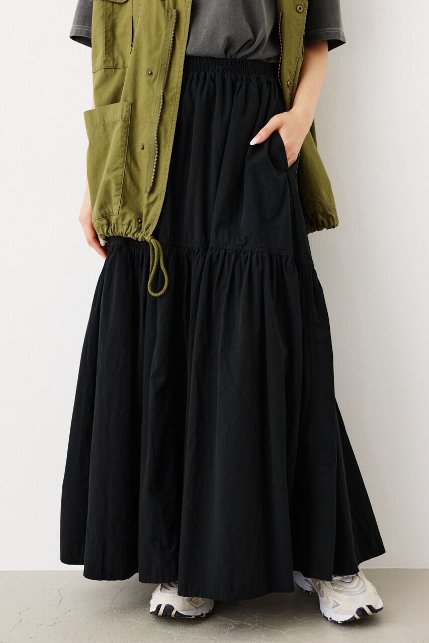 RODEO CROWNS「ギャザー切り替えロングスカート」|スカート|