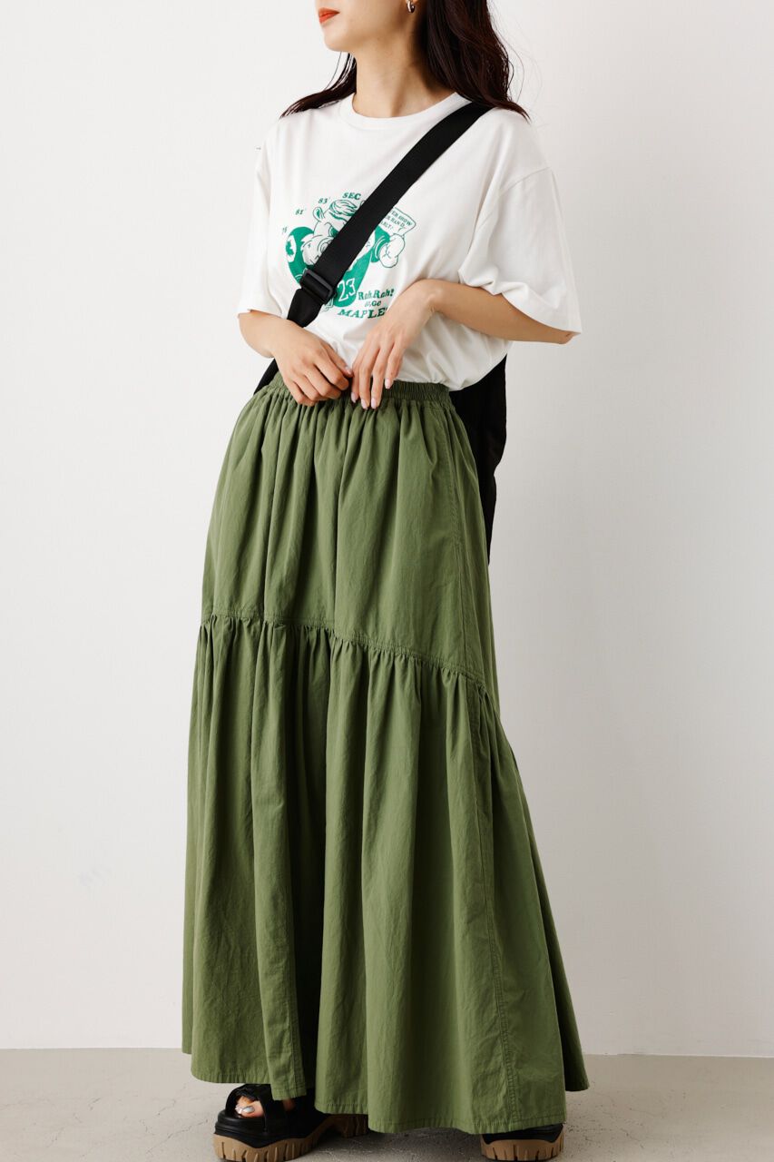 RODEO CROWNS「ギャザー切り替えロングスカート」|スカート|