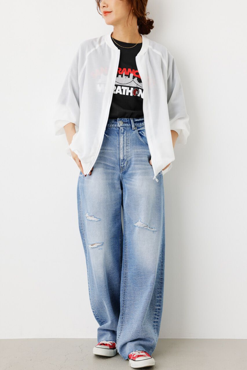 RODEO CROWNS「ボリュームスリーブシアーブルゾン」|ブルゾン・スタジャン|O/WHT1