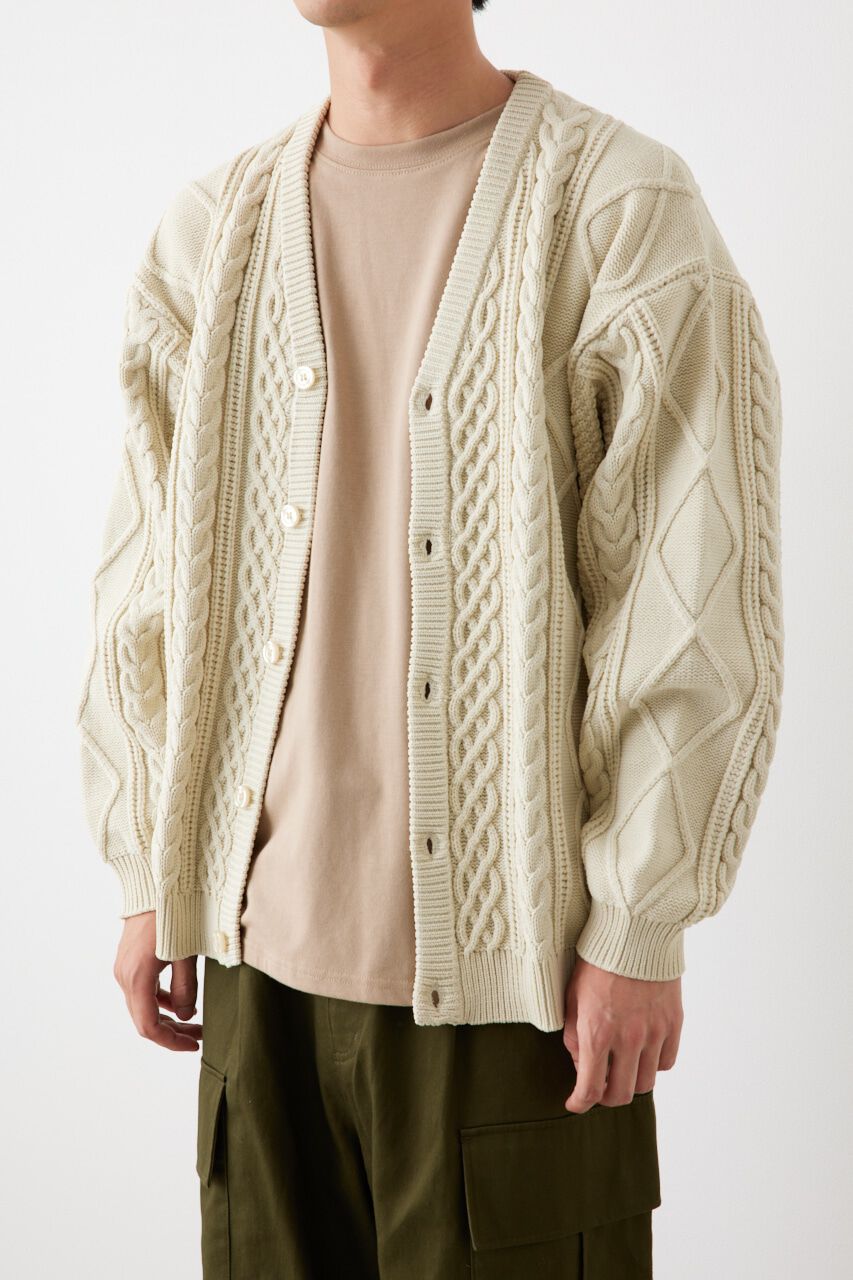 RODEO CROWNS「A-LIGHT KNIT ケーブルカーディガン」|カーディガン|