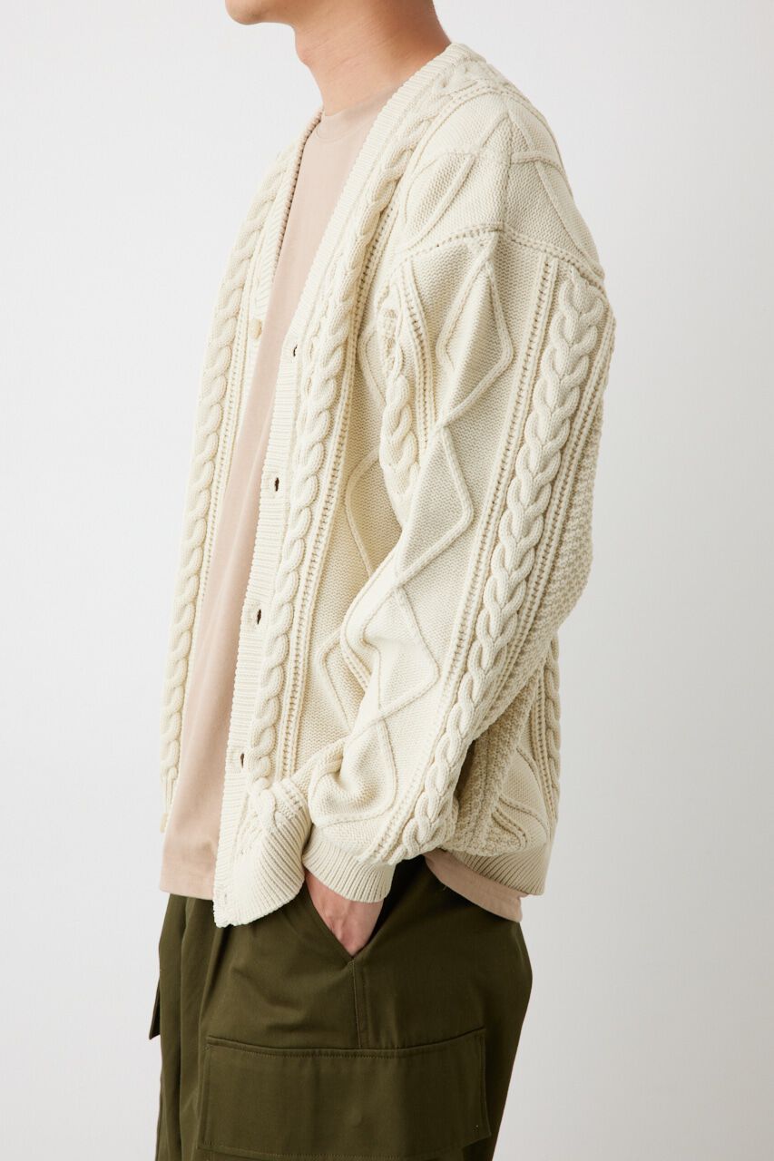 RODEO CROWNS「A-LIGHT KNIT ケーブルカーディガン」|カーディガン|