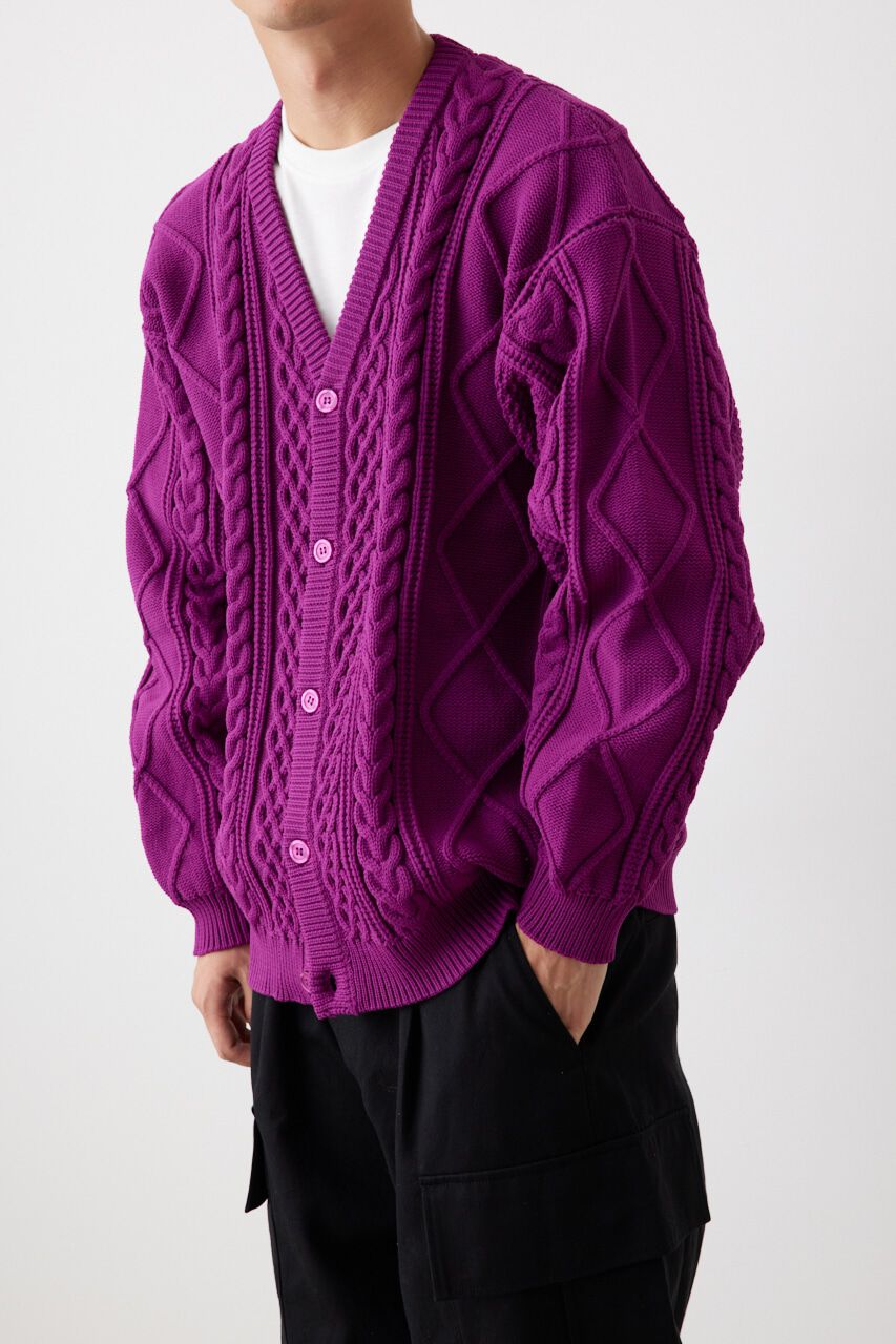 RODEO CROWNS「A-LIGHT KNIT ケーブルカーディガン」|カーディガン|