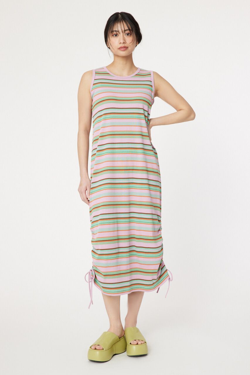 RODEO CROWNS「マルチボーダータンクマキシワンピース」|ワンピース|柄PNK5