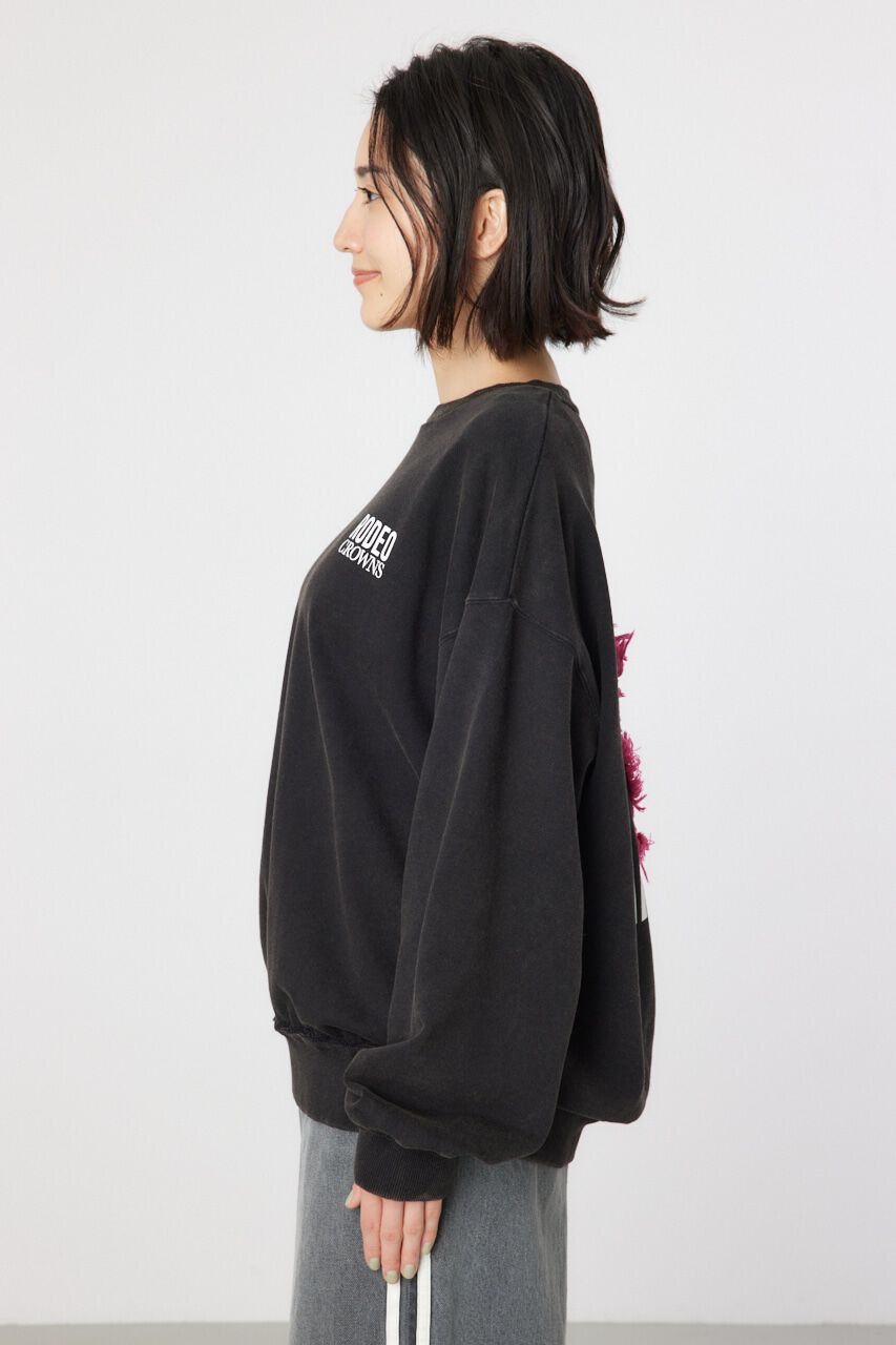 RODEO CROWNS「ダメージCROWNアップリケスウェット」|パーカー|