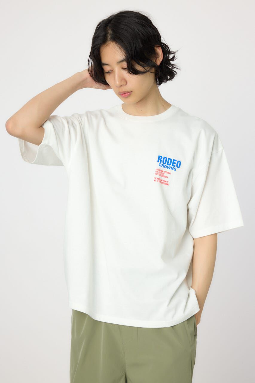 RODEO CROWNS「メンズOverlap デニムアップリケTシャツ」|Tシャツ・カットソー|