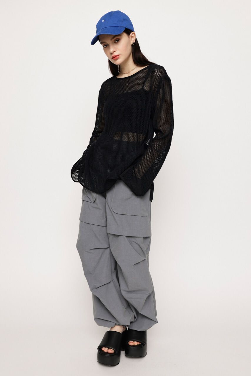 SLY「コットンメッシュロングスリーブトップス 長袖」|シャツ・ブラウス|