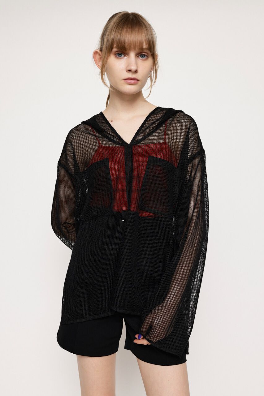 SLY「HOODED MESH ブラウス」|シャツ・ブラウス|