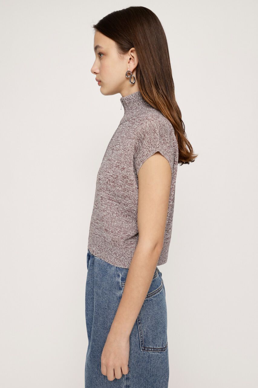 SLY「HALF ZIP KNIT トップス」|タンクトップ|
