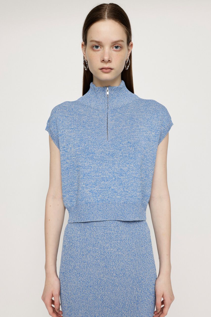 SLY「HALF ZIP KNIT トップス」|タンクトップ|