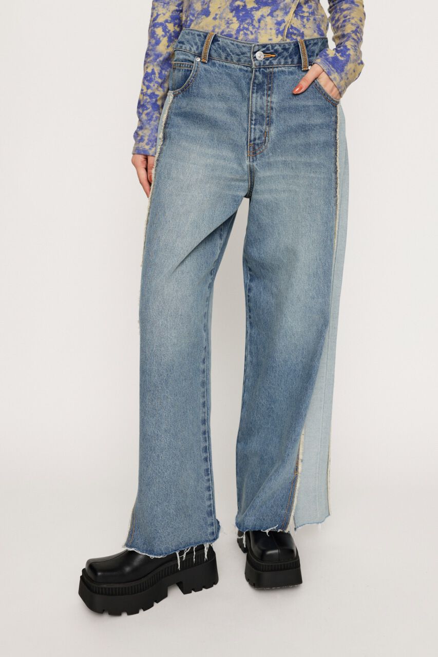 SLY「L／W INSIDE OUT WIDE STRAIGHT-B」|デニム|