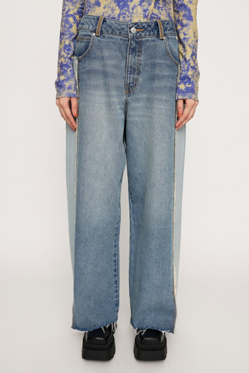 SLY「L／W INSIDE OUT WIDE STRAIGHT-B」|デニム|