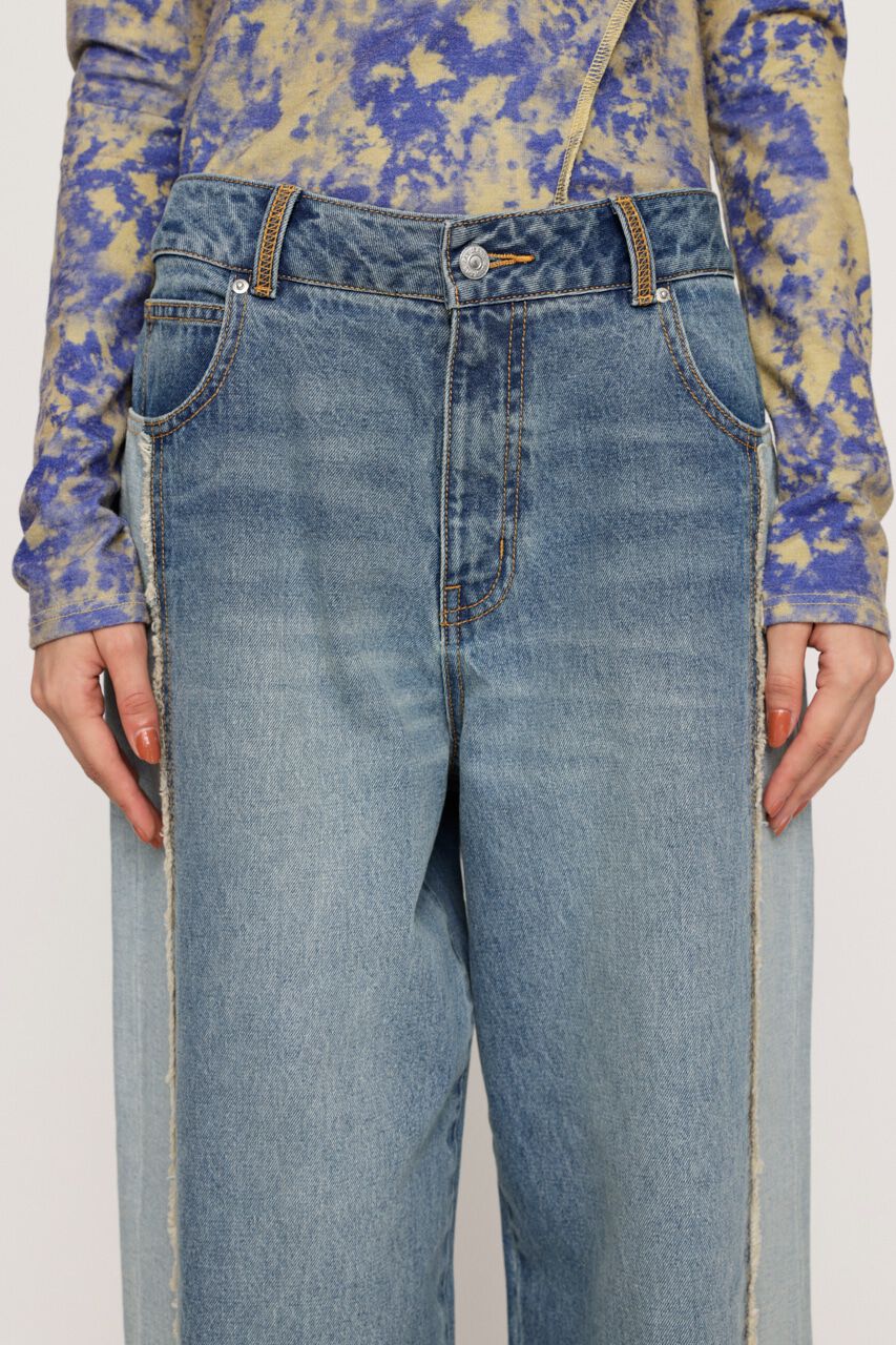 SLY「L／W INSIDE OUT WIDE STRAIGHT-B」|デニム|