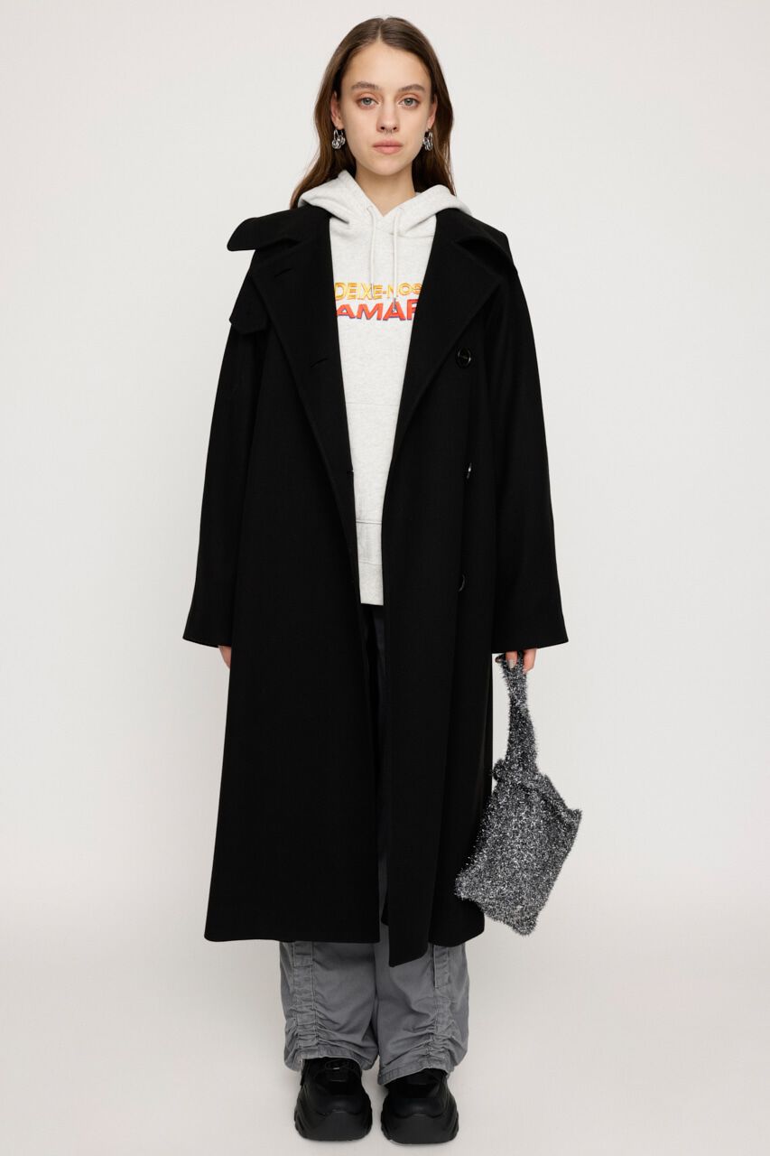 SLY「CHIN WARMER LONG コート」|その他|BLK