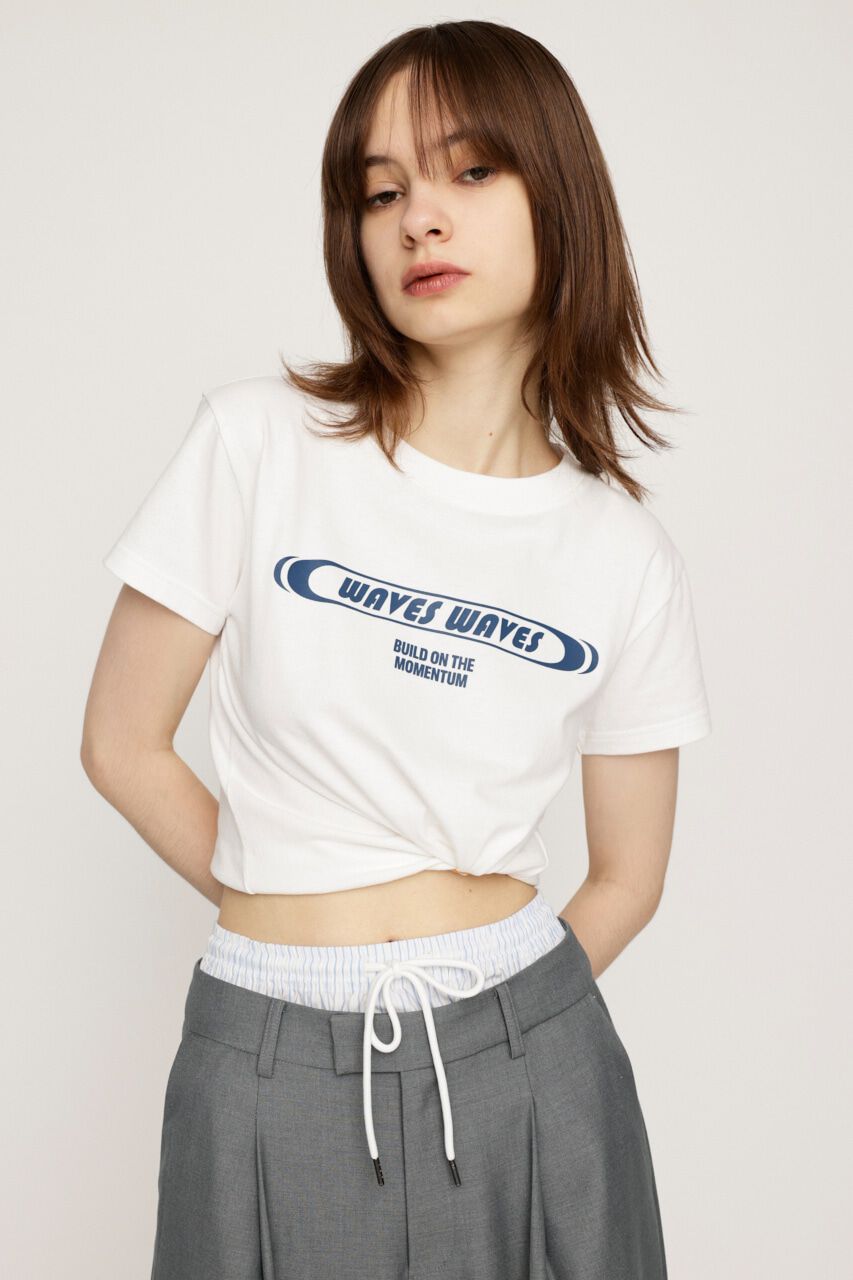 SLY「FRONT PRINT COMPACT Tシャツ」|Tシャツ・カットソー|WHT