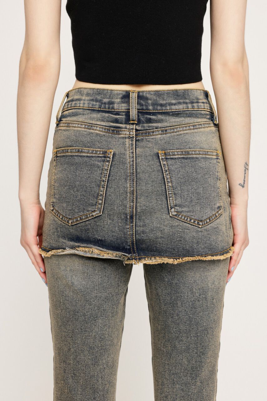 SLY「OVERDYE JW LAYERED FLARE PT-BE」|デニム|