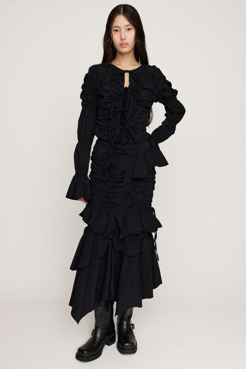 SLY「SMOCKING RIBBON DESIGN スカート」|スカート|