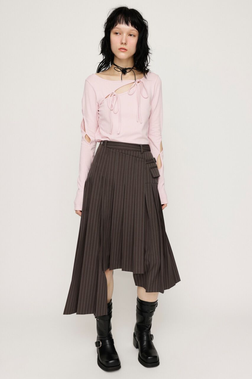SLY「WRAP PLEATS ミディアムスカート」|スカート|