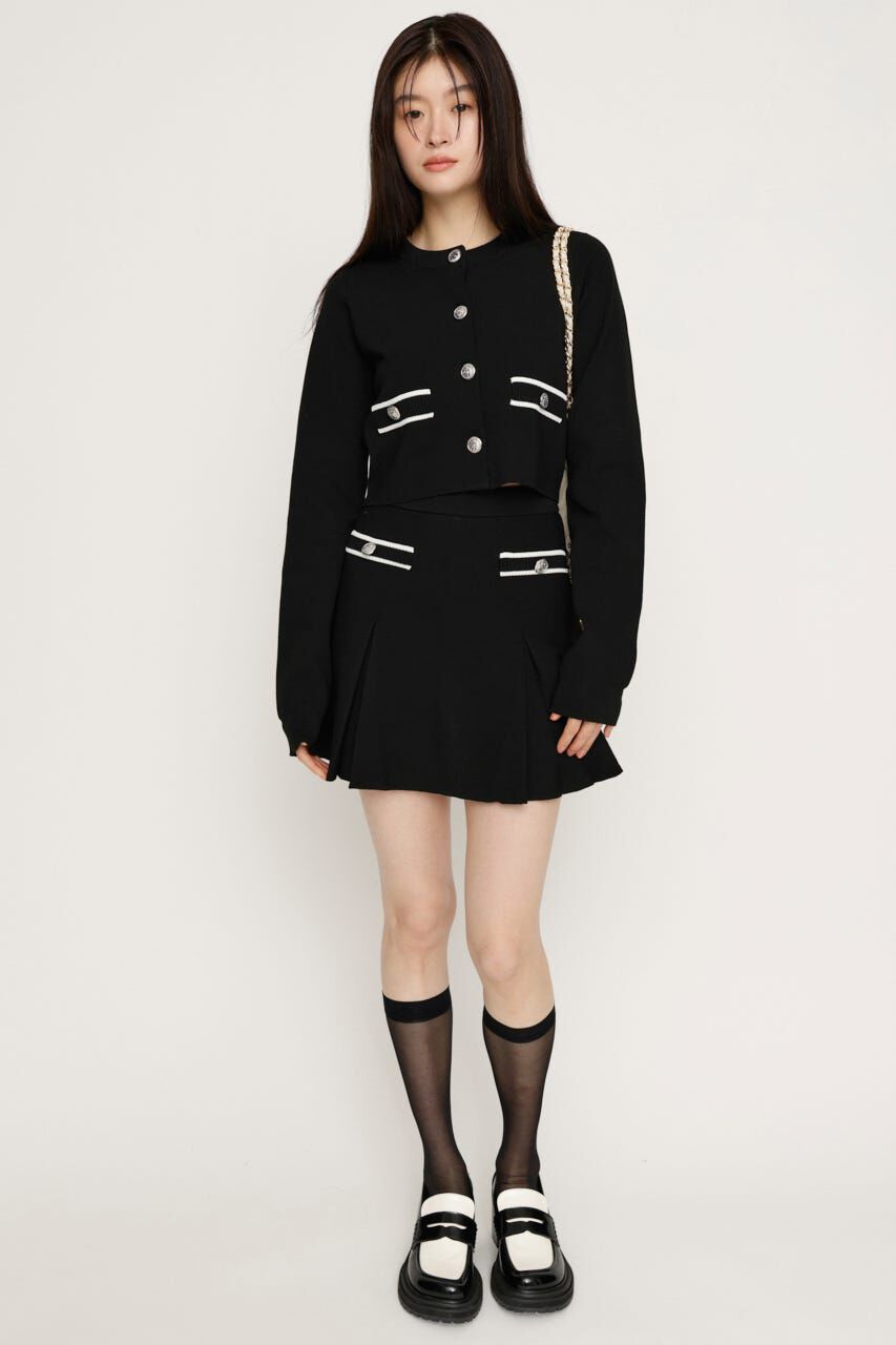 SLY「MILANO RIB BOX PLEATS ショートスカート」|スカート|