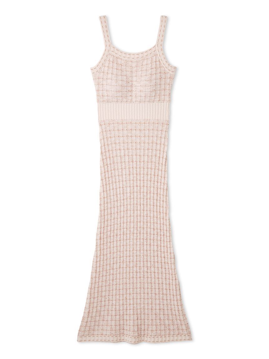 SNIDEL HOME「ラメニットツイードワンピース」|ルームウェア|