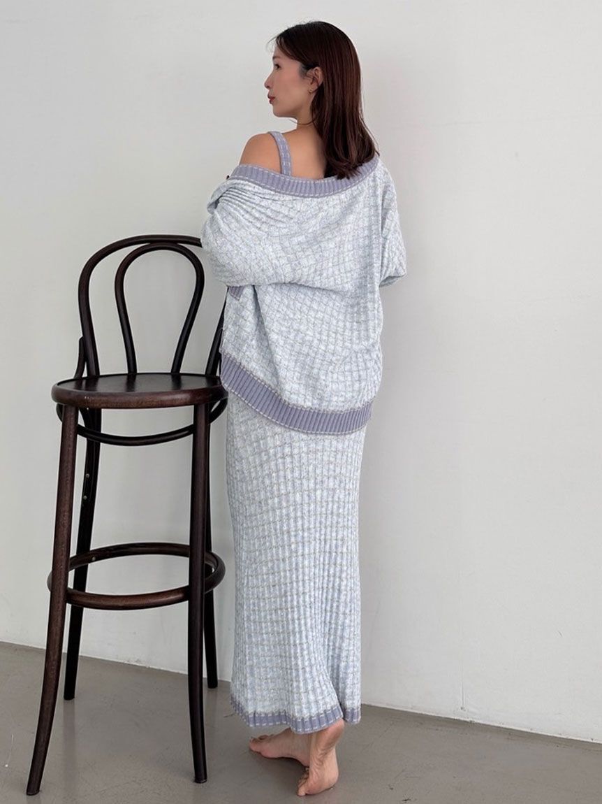 SNIDEL HOME「ラメニットツイードワンピース」|ルームウェア|