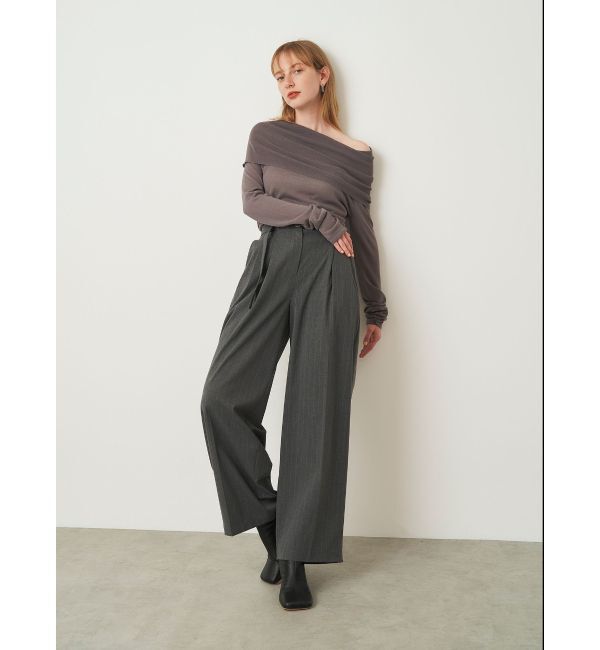 ELENDEEK「SHEER KNIT OFF SHOULDER」|ニット・セーター|