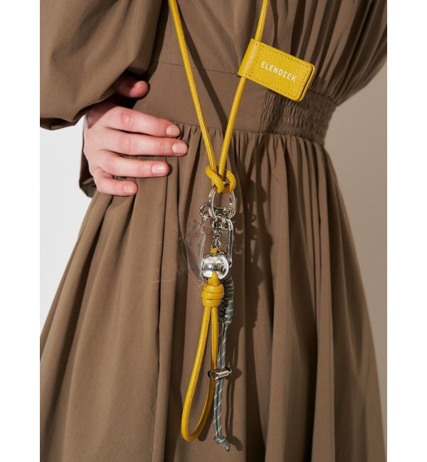 ELENDEEK「MULTI SMARTPHONE LEATHER SHOULDER」|モバイルケース|イエロー