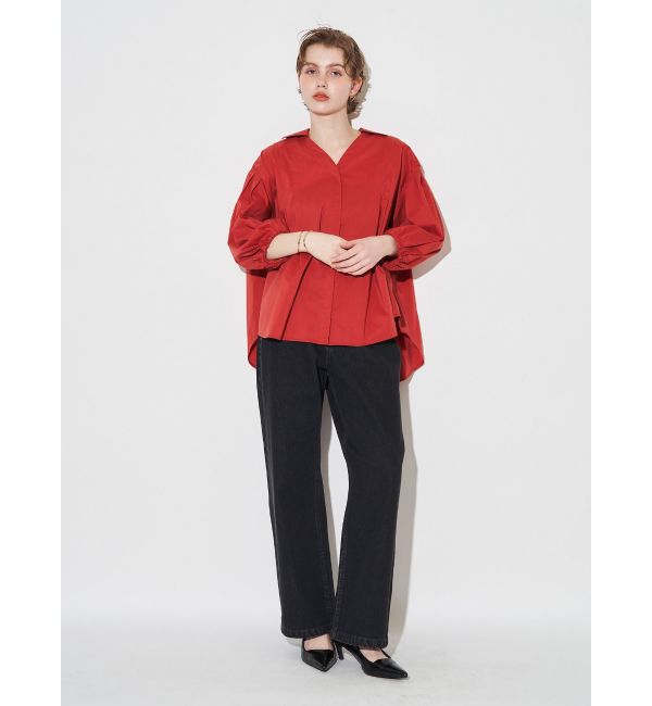 ELENDEEK「SKIPPER VOLUME SLEEVE BL」|シャツ・ブラウス|