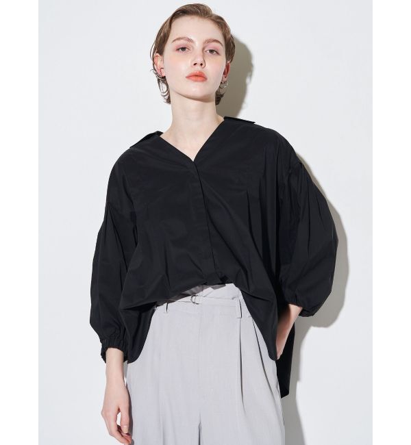 ELENDEEK「SKIPPER VOLUME SLEEVE BL」|シャツ・ブラウス|ブラック