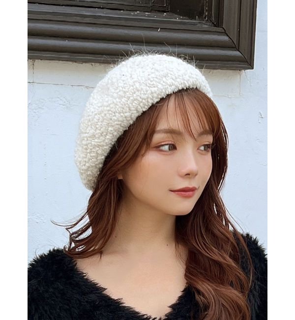 RESEXXY「バンピーデザインベレー帽」|ハンチング・ベレー帽|ホワイト