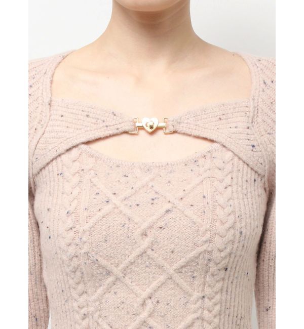 RESEXXY「ケーブルニットレイヤードトップス」|ニット・セーター|