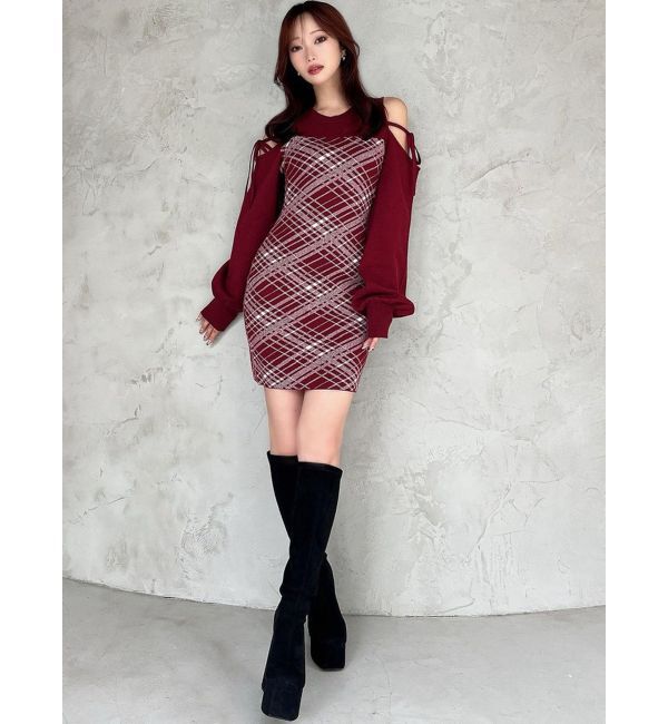 RESEXXY「ストリングタイトミニニットワンピース」|ワンピース|