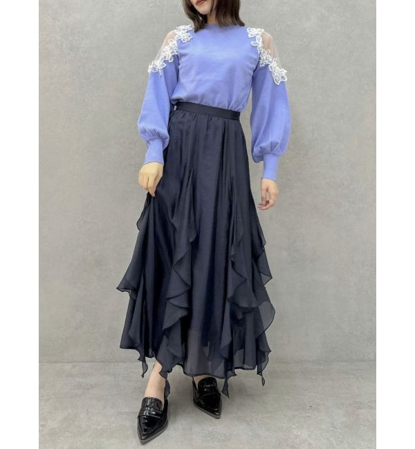 dazzlin「ペタルヘムオーガンスカート」|スカート|