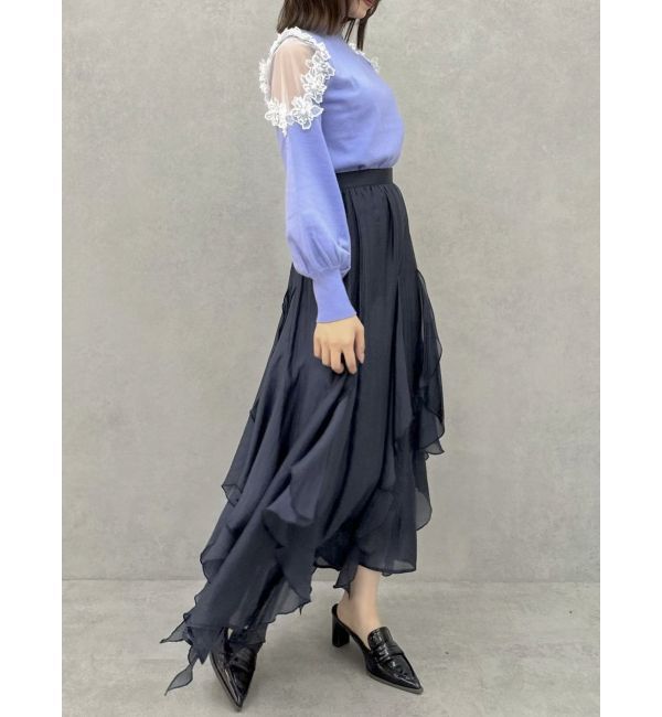 dazzlin「ペタルヘムオーガンスカート」|スカート|